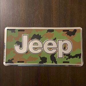 Jeep Camouflage License Plate